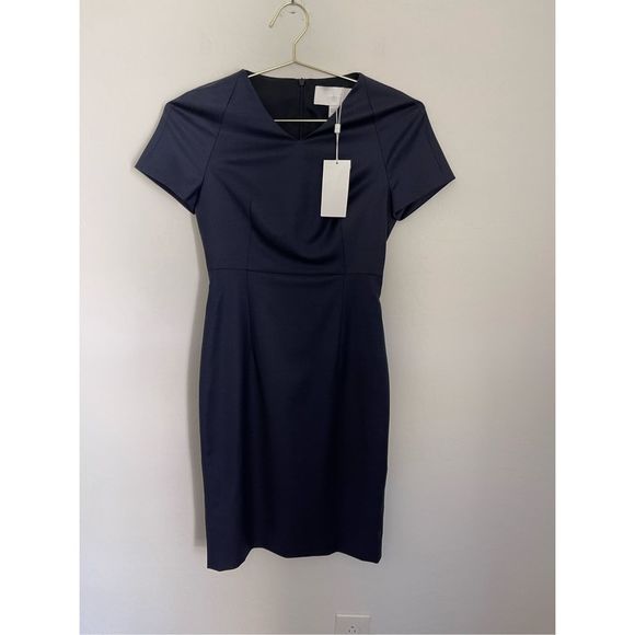 HUGO BOSS 100% Virgin Wool Work/Office Dress Size 0 NWT - Picture 1 of 10